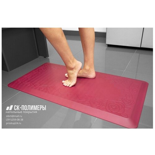 фото Коврик противоусталостный "soft anti-fatigue mat" 510*990*20 мм ск- полимеры красный ск-полимер