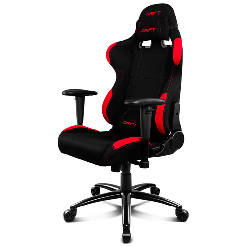 фото Компьютерное кресло drift dr100 игровое, обивка: текстиль, цвет: черно-красный
