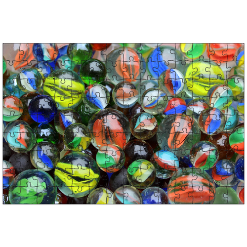 фото Магнитный пазл 27x18см."мрамор, стеклянные шарики, стекло" на холодильник lotsprints