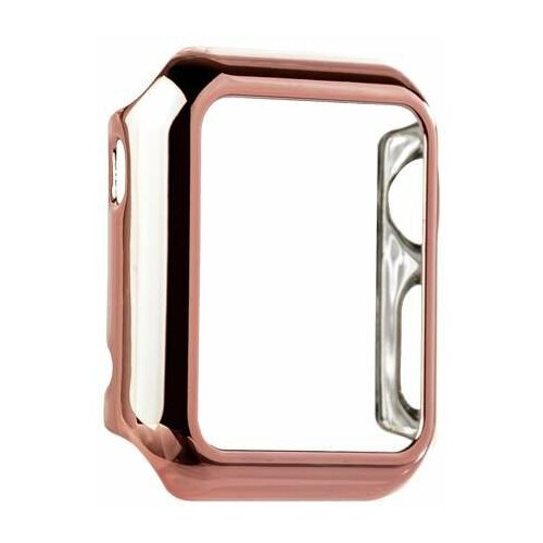 фото Чехол для apple watch пластиковый coteetci soft case series 1 (cs7015- mrg) 38мм розовое золото