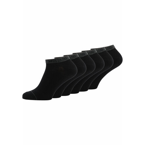 фото Мужские носки mustang, 3 пары, укороченные, размер 43/46, черный