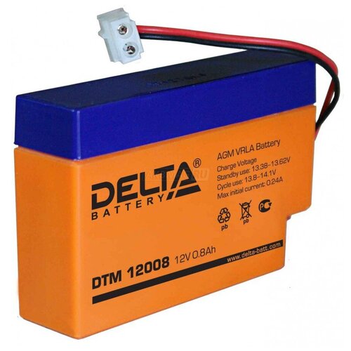 фото Аккумуляторная батарея delta battery dtm 12008 0.8 а·ч