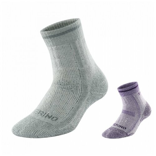 фото Kailas носки hiking socks survival w's (2 пары) s, серый/фиолетовый, 21101