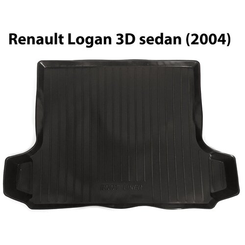 фото Автомобильный коврик в багажник "skillfaster"для renault logan 3d седан 2004 с карманами