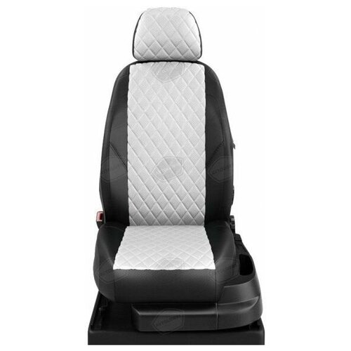 фото Чехлы на сиденья subaru forester 4 2002-2020 экокожа черный, белый автолидер su24-0202-ec03-r-wht avtolider1
