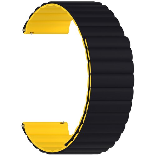 фото Универсальный силиконовый ремешок для часов 22 mm lyambda acrux dsj-32-22- by black/yellow