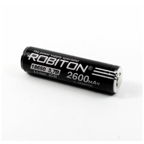 Аккумулятор ROBITON LiHYB 18650, 3.7 В, 2600 мАч, с защитой, для тактических фонарей РК1