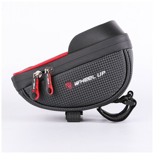 фото Велосипедная водонепроницаемая сумка для телефона wheel up с креплением на руль, с доступом к сенсорному экрану до 6 дюймов, черная