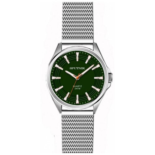 фото Мужские наручные часы спутник м-858281 н -1 (зелен браслет