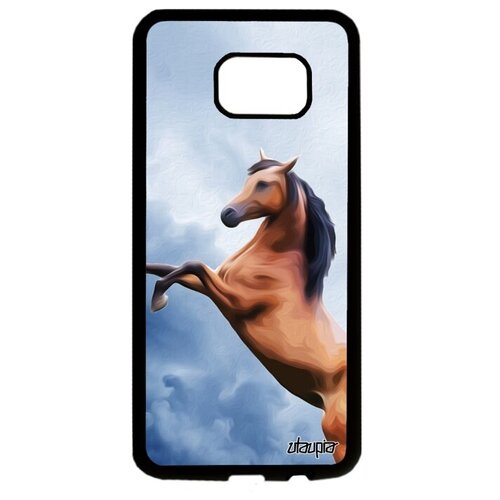 фото Дизайнерский чехол на смартфон // galaxy s7 edge // "лошадь" дизайн жеребенок, utaupia, голубой