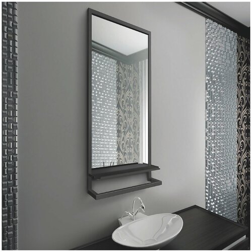 фото Зеркало для ванной kvins-light 500х900 мм (рама-металлический профиль) silver mirror