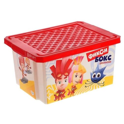 фото Детский ящик для хранения игрушек «фиксики», 17 литров, цвет красный mikimarket
