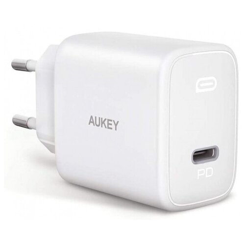 фото Сетевое зарядное устройство aukey swift pd 20w usb-c pa-f1s (white)