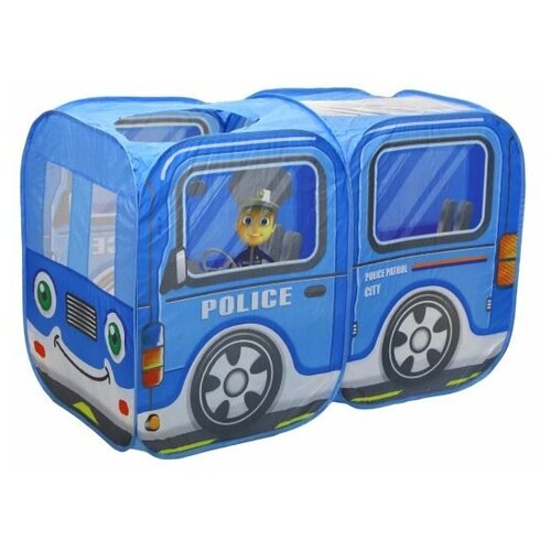 фото Палатка игровая "полицейская машина" в сумке на молнии, размер 128x68x85см наша игрушка 333-115