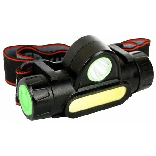 фото Ultraflash e1340 (фонарь налоб.аккум 3,7в,димм.,черный, xpe + cob led, 3 ватт, 2 реж., магнит, бокс) (цена за: 1 шт.)