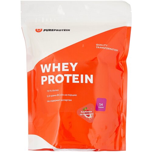 фото Протеин pure protein whey protein, 420 гр., клубника со сливками