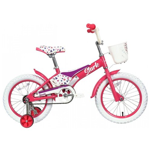 фото Детский велосипед stark tanuki 14 girl (2021) белый/розовый (требует финальной сборки)