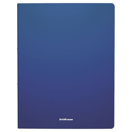 фото Папка с зажимом a4, 400 мкм, корешок 17 мм, matt classic, до 160 листов, синяя erichkrause