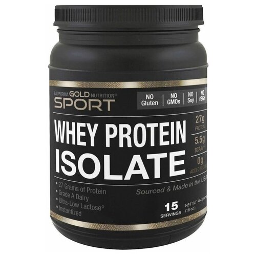 фото Протеин california gold nutrition whey protein isolate, 454 гр., натуральный