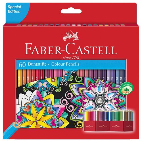 фото Faber-castell карандаши цветные замок 60 цветов (111260)