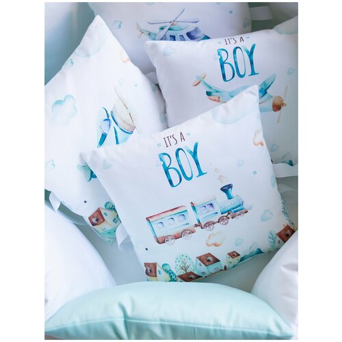 фото Комплект бортиков в детскую кроватку премиум "it's a boy", 12 шт. alisse dreams