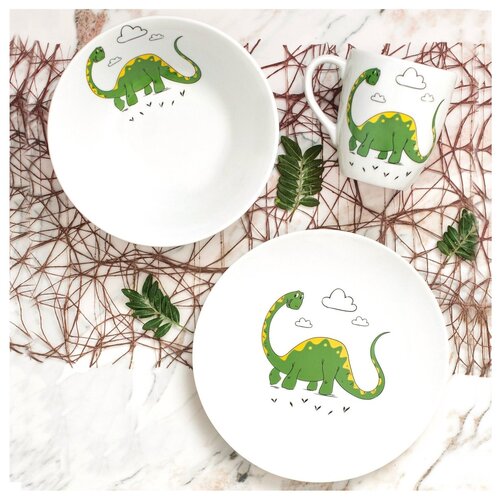 фото Набор посуды salad "динозавр диплодок"