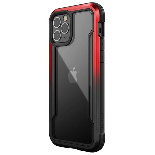 фото Чехол raptic shield для iphone 12/12 pro чёрный/красный градиент