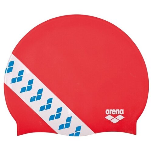 фото Шапочка для плавания arena team stripe cap арт. 001463477, красный, силикон