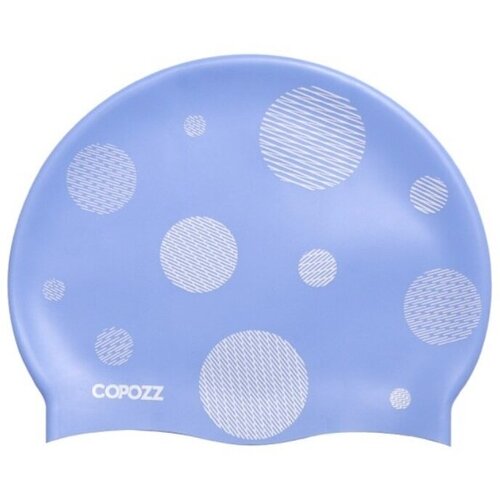 фото Шапочка для плавания (силиконовая) copozz ym-3823 bubble голубая