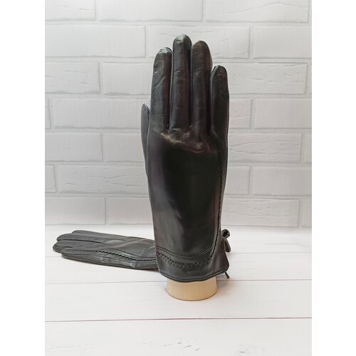 фото Перчатки elma, демисезон/зима, натуральная кожа, размер 8.5, черный