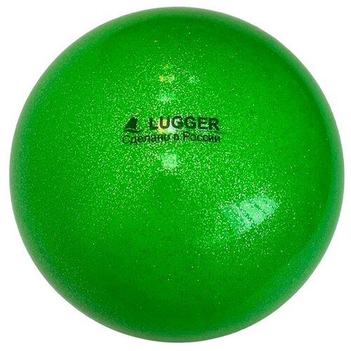фото Мяч для художественной гимнастики однотонный, d=19 см (зеленый с блестками) hawk