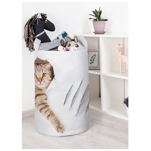 фото Корзина для игрушек "кот с царапиной" joyarty