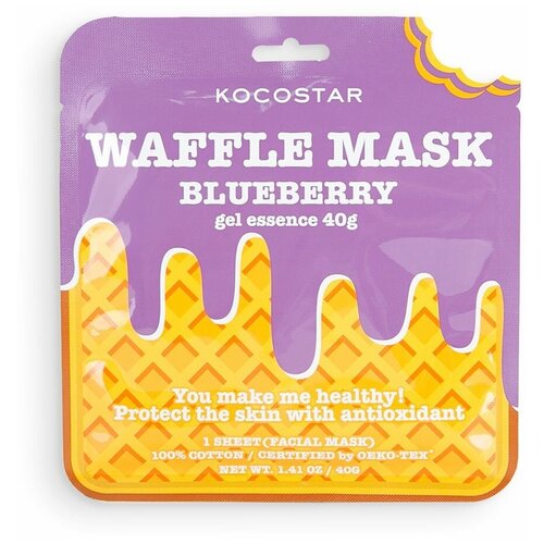 фото Kocostar маска waffle blueberry противовоспалительная, 40 г