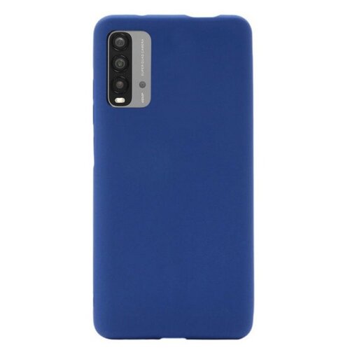 фото Накладка silicon microfiber df для redmi 9t (синий)
