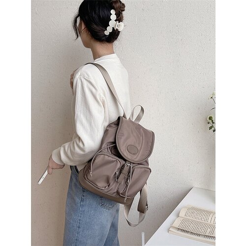 фото Женский городской рюкзак dorizori/стильный рюкзак для прогулок и путешествий. модель 50. коричневый