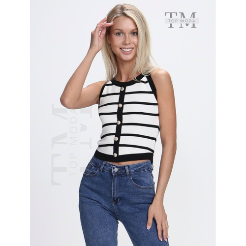 фото Топ черный в полоску top moda