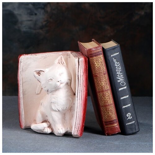 фото Подставка для книг "котята" правый, красно-коричневый 20см 1659365 хорошие сувениры