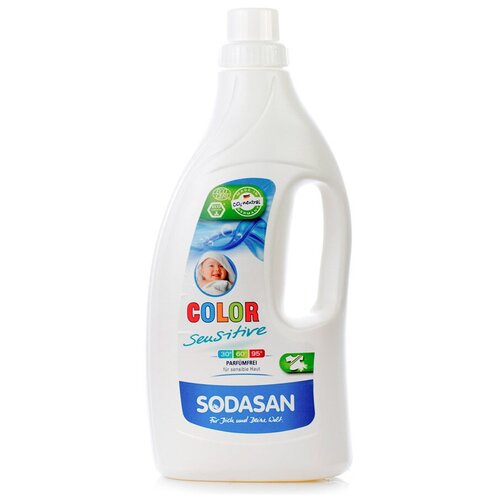 фото Жидкость для стирки sodasan для детских цветных изделий sensitive, 1.5 л, бутылка