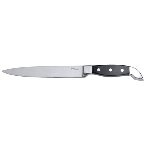 фото Нож для нарезки мяса или рыбы berghoff orion, лезвие 20 см, серебристый / черный