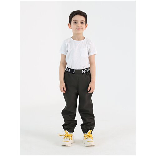 фото Детские брюки утепленные мембрана 22-105 хаки (104) shoom