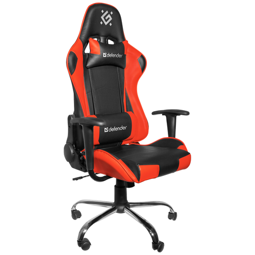 фото Компьютерное кресло defender azgard игровое, обивка: искусственная кожа, цвет: черный/красный