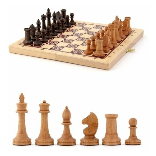 фото Wood games шахматы из бука «кировские» высокое качество, 24 x 24 см woodgames