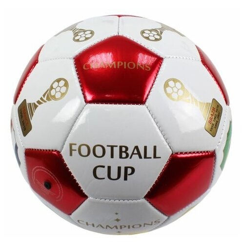 фото Футбольный мяч 1 toy foam.чемпионы белый/красный 5
