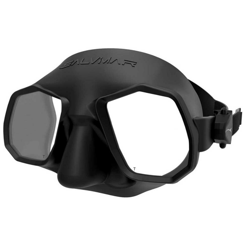 фото Маска подводная salvimar fly black, для фридайвинга и охоты, чёрная