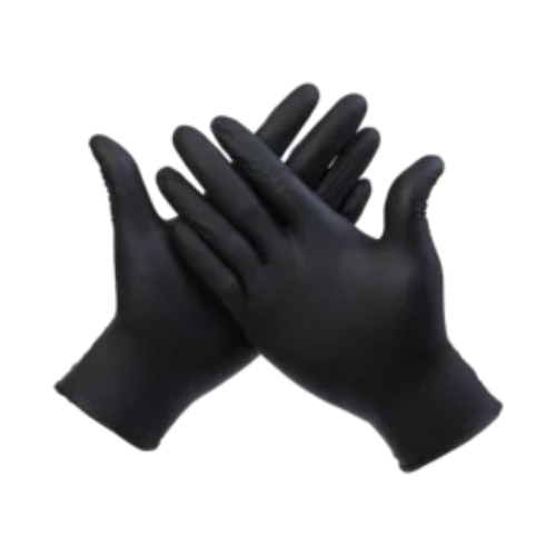 фото Gwu / перчатки виниловые xl / перчатки одноразовые черные медицинские 100 шт wally plastic