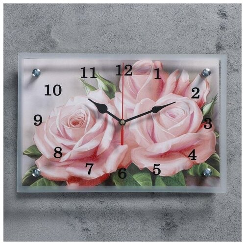 фото Часы настенные, серия: цветы, "розы", 20х30 см newstory