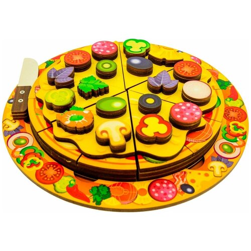 фото Развивающий игровой набор пицца 54 элемента, 5 слоев нескучные игры