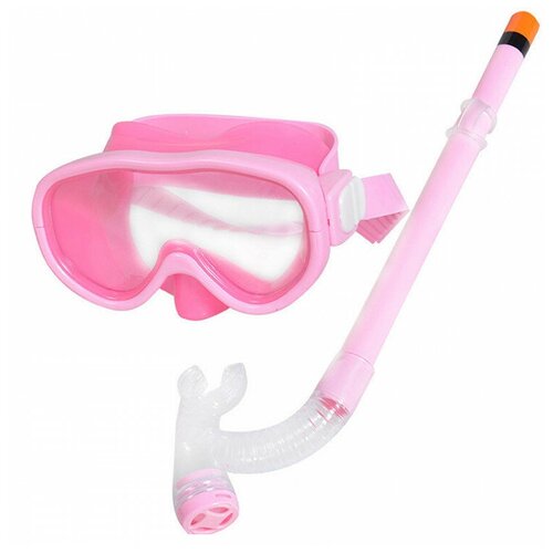 фото Набор для плавания маска+трубка e33114-6 пвх, розовый hawk