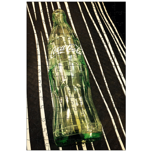 фото Магнитный пазл 27x18см."бутылка, стекло, кока кола" на холодильник lotsprints