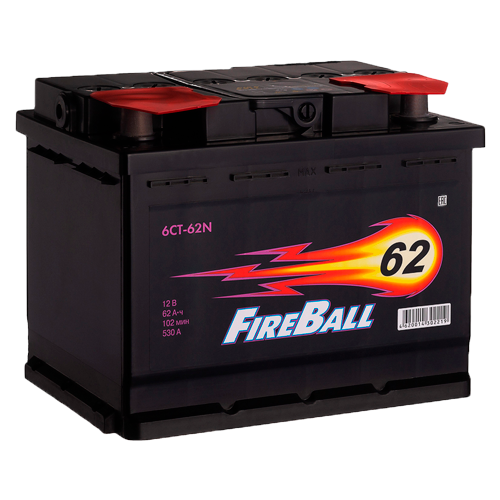 фото Аккумулятор fire ball, 62 n (прямая полярность) fireball